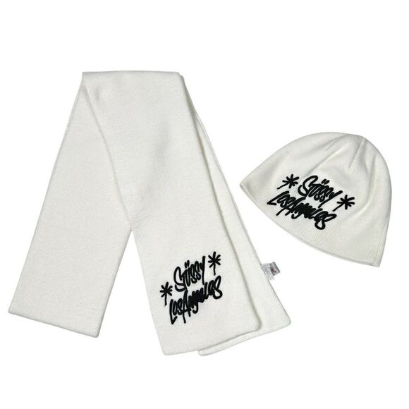 Stussy Other - Vintage Stussy Beanie Skullcap Scarf Set Stussy Los Angeles